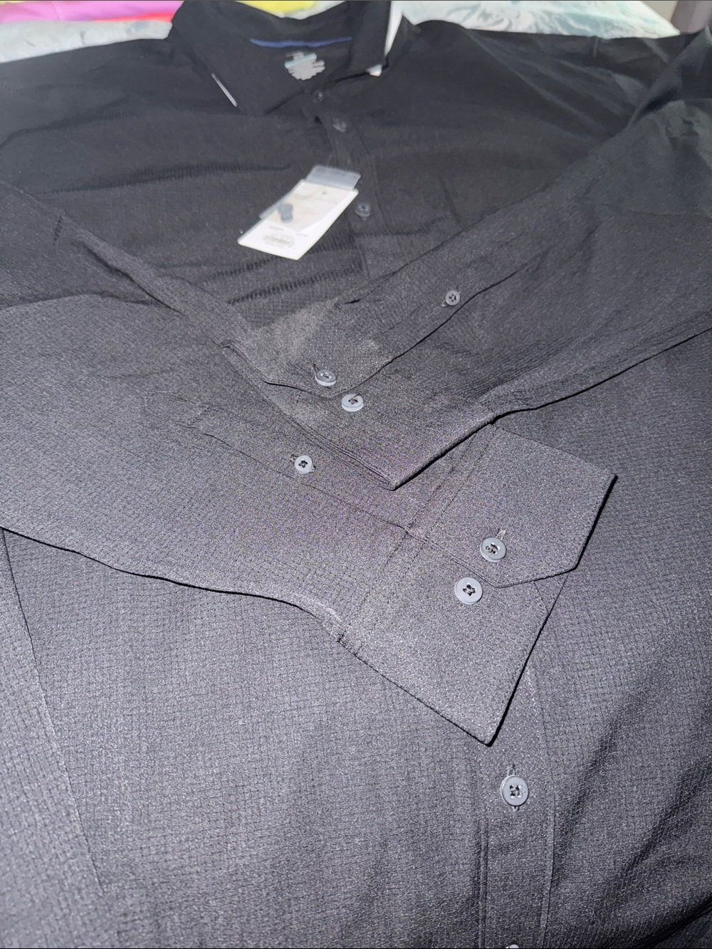Apt. 9 Men's Black Long Sleeve Casual Button-Down Shirt